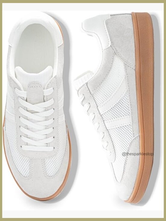 Shoes - Womens Fashion Sneakers with Removable Insole Lightweight Non-Slip Lace-Up